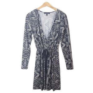 DEREK HEART DIAMOND PRINT Long Sleeve dress Size MEDIUM